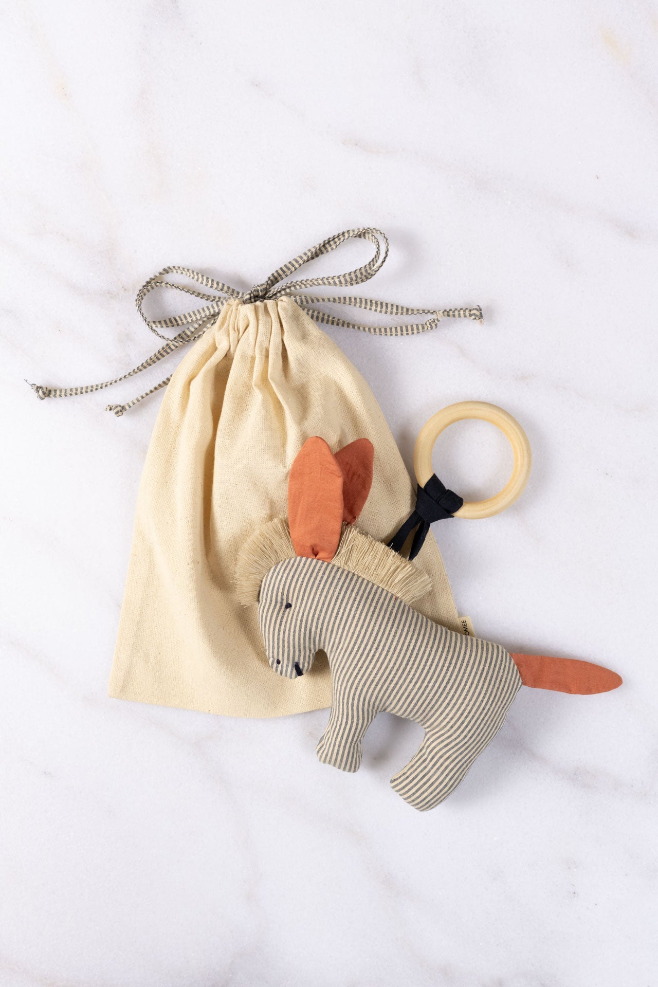 baby rattle - NINI - donkey