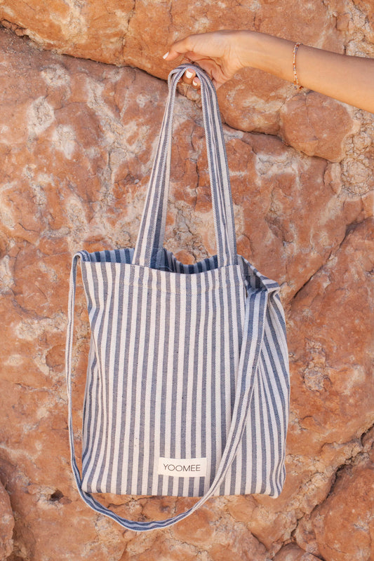 bag - NORA - blue stripes