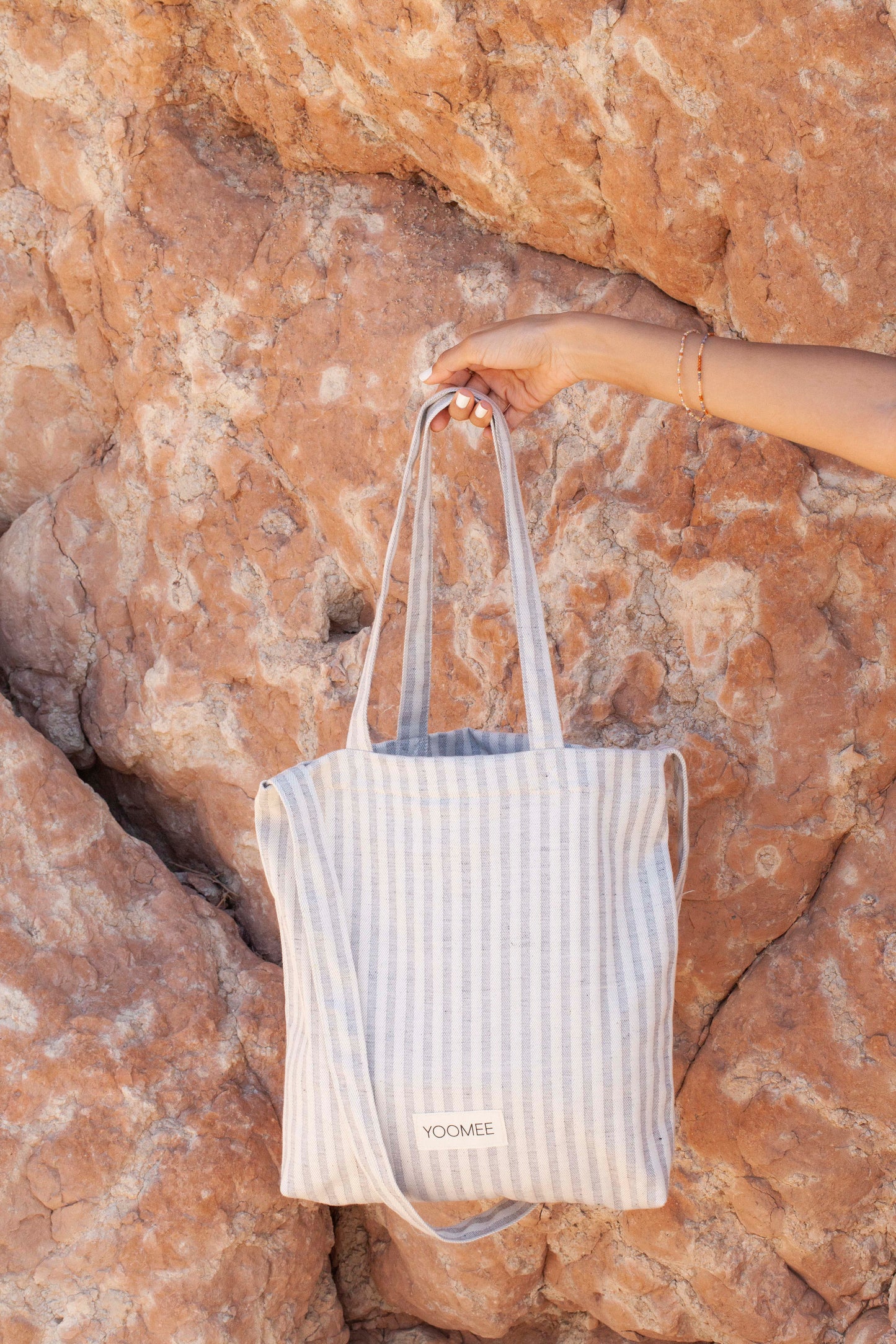 bag - NORA - light grey stripes