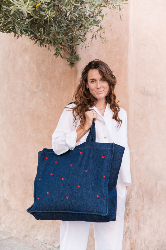 bag - SAFAR denim - hearts