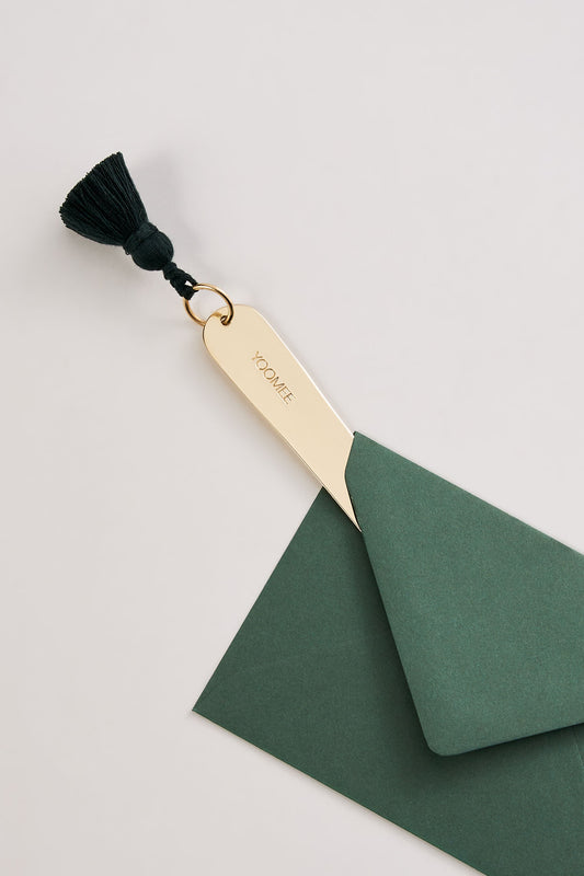 bookmark / letter opener - RAWI - dark green