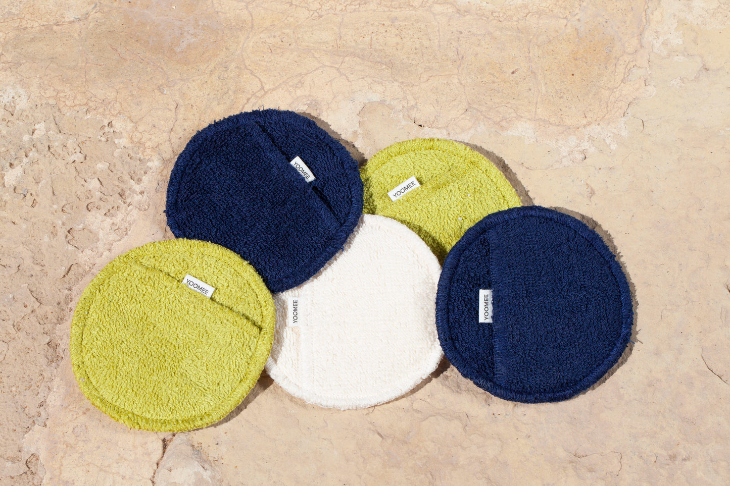 cleaning pads - SAIDA - marine, pistachio, beige