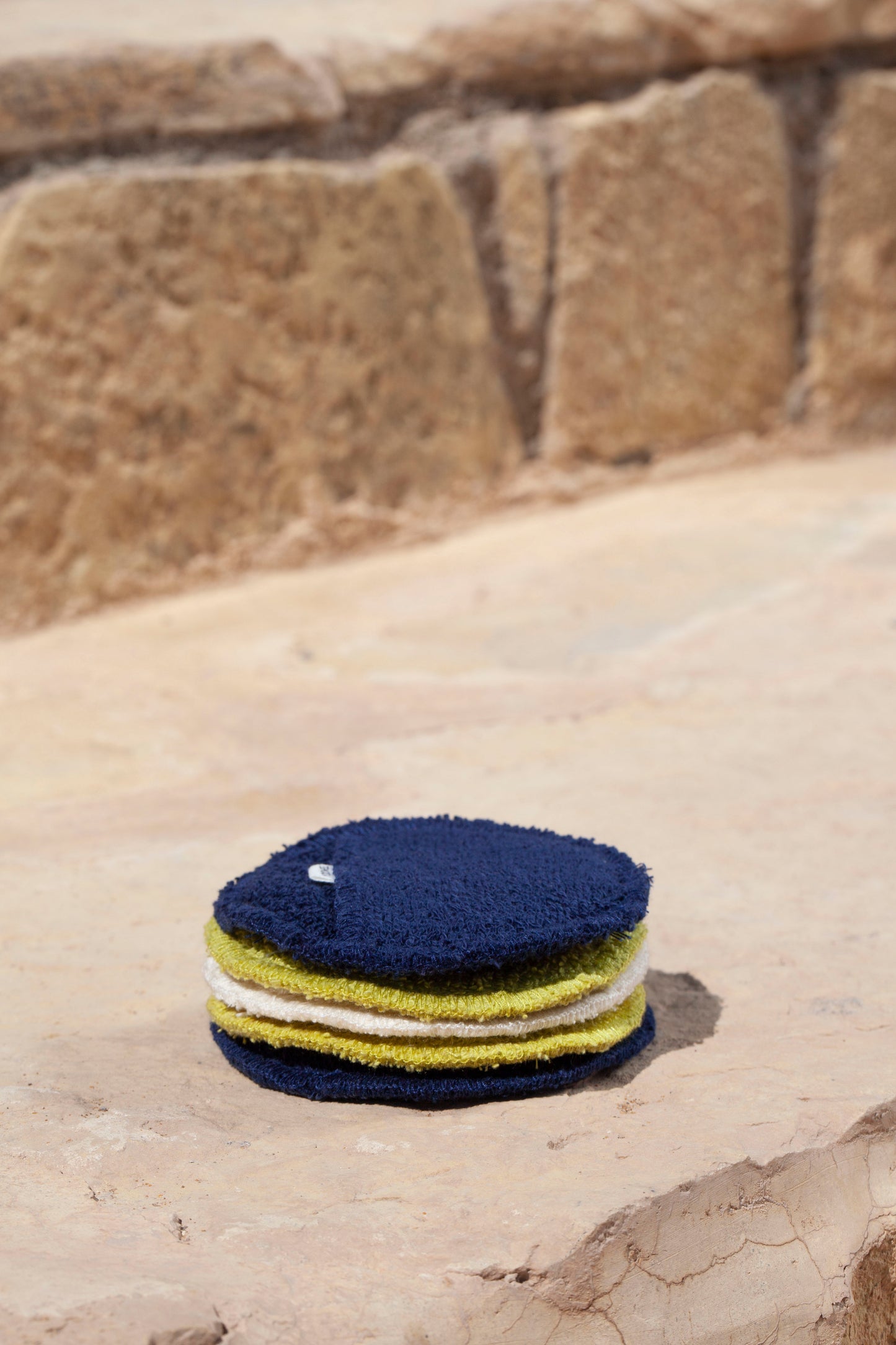 cleaning pads - SAIDA - marine, pistachio, beige