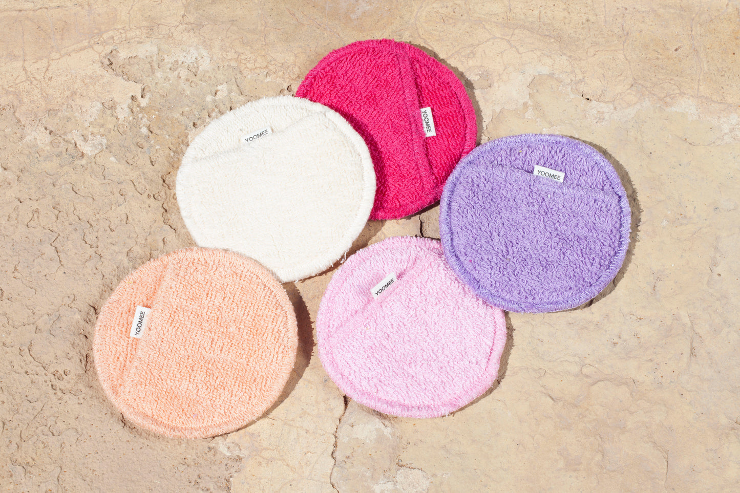 cleaning pads - SAIDA - peach, purple, beige, rose, magenta