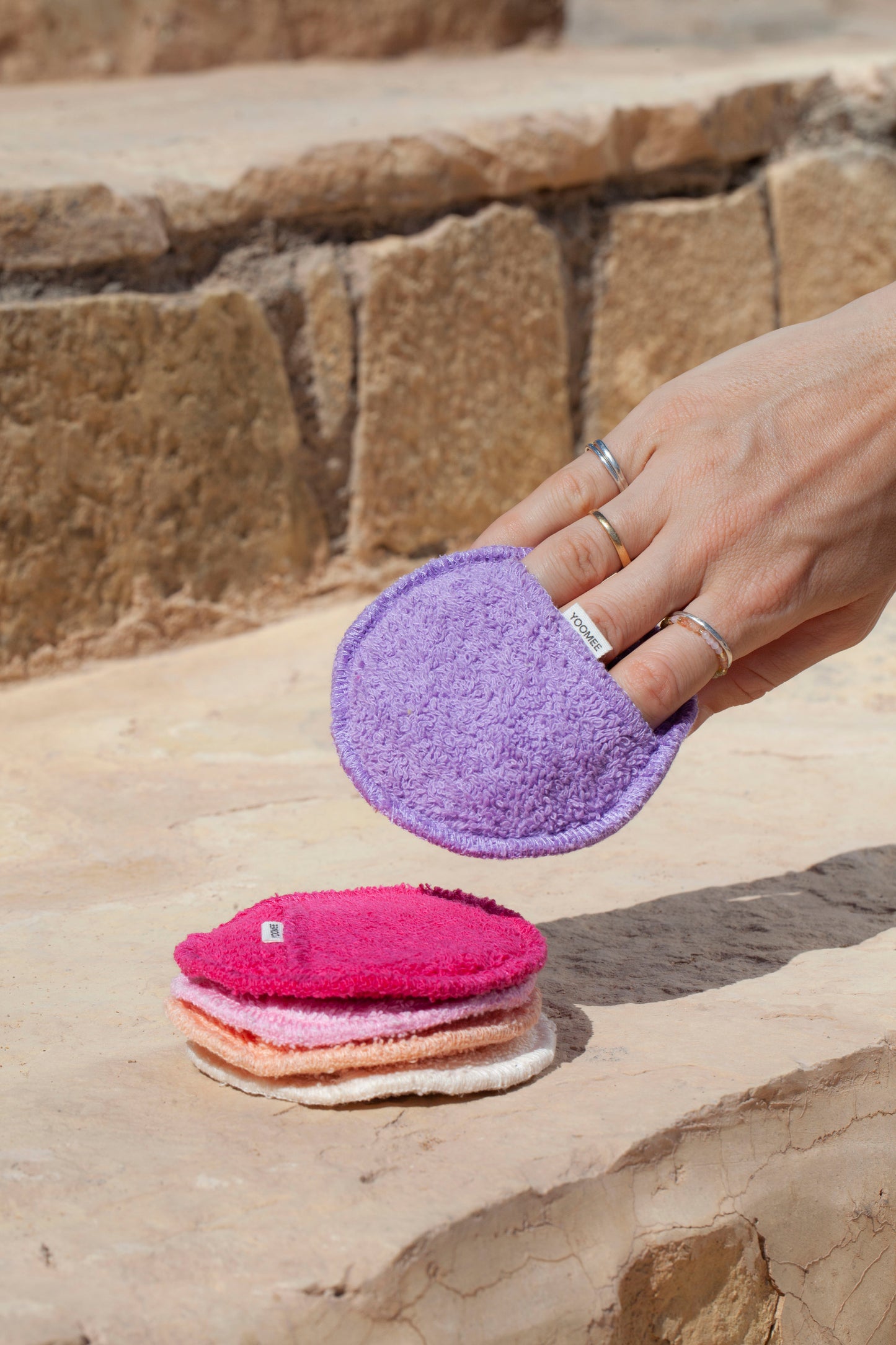 cleaning pads - SAIDA - peach, purple, beige, rose, magenta