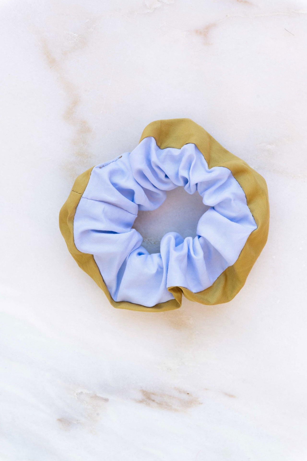 scrunchie - MEDINA cotton - moss green/blue
