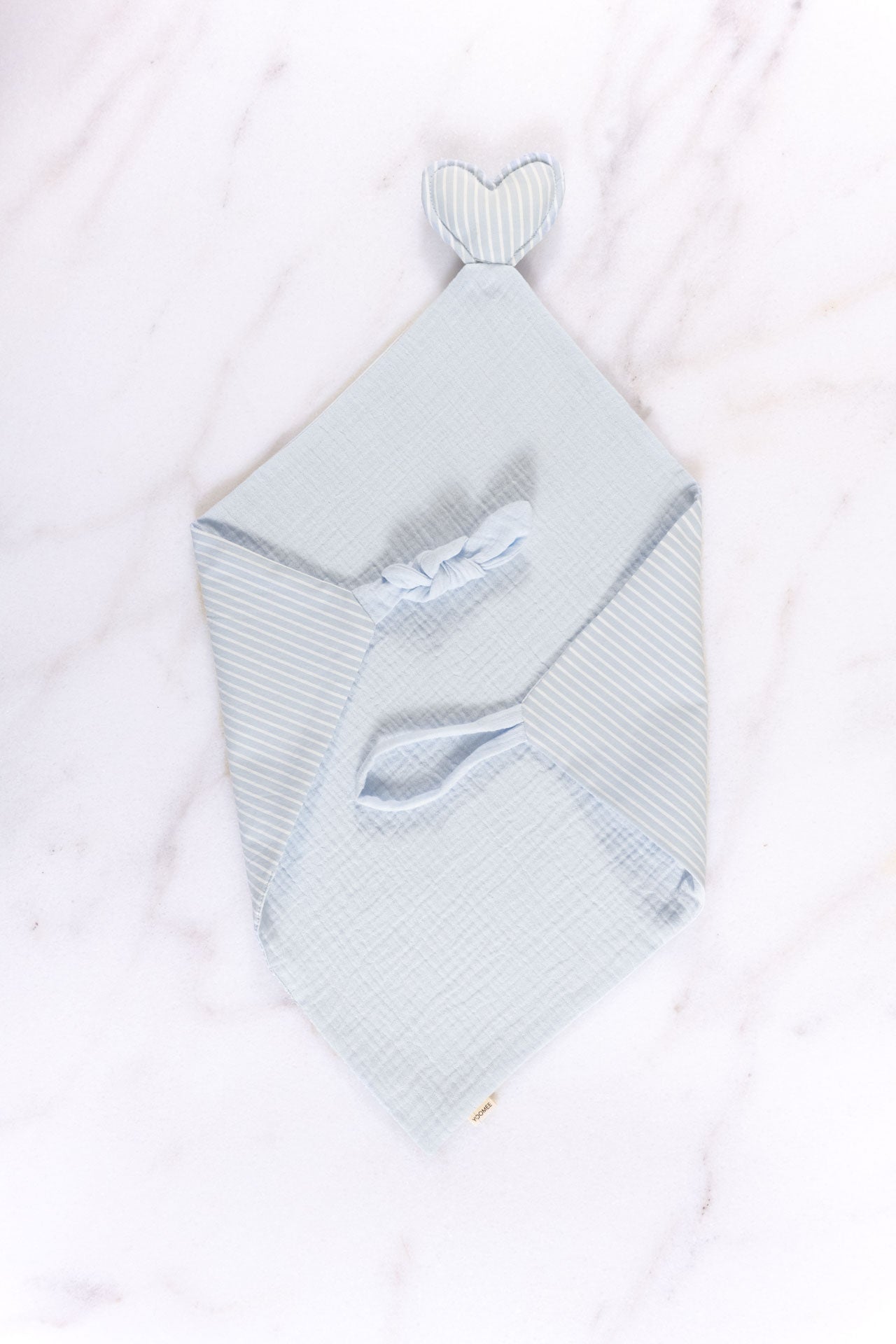 cuddle cloth - NINI heart - light blue