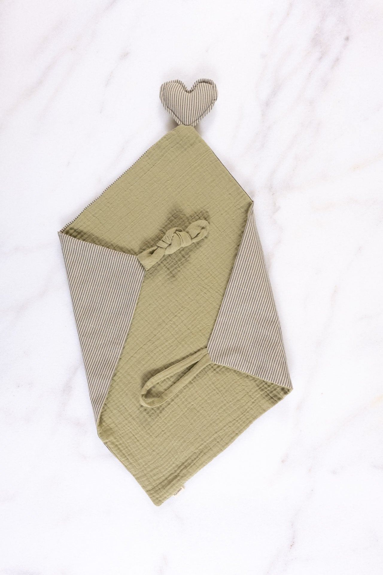 cuddle cloth - NINI heart - sage/creme