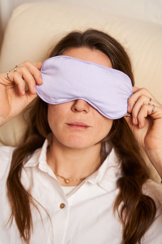 eye mask - RAHA - striped - purple