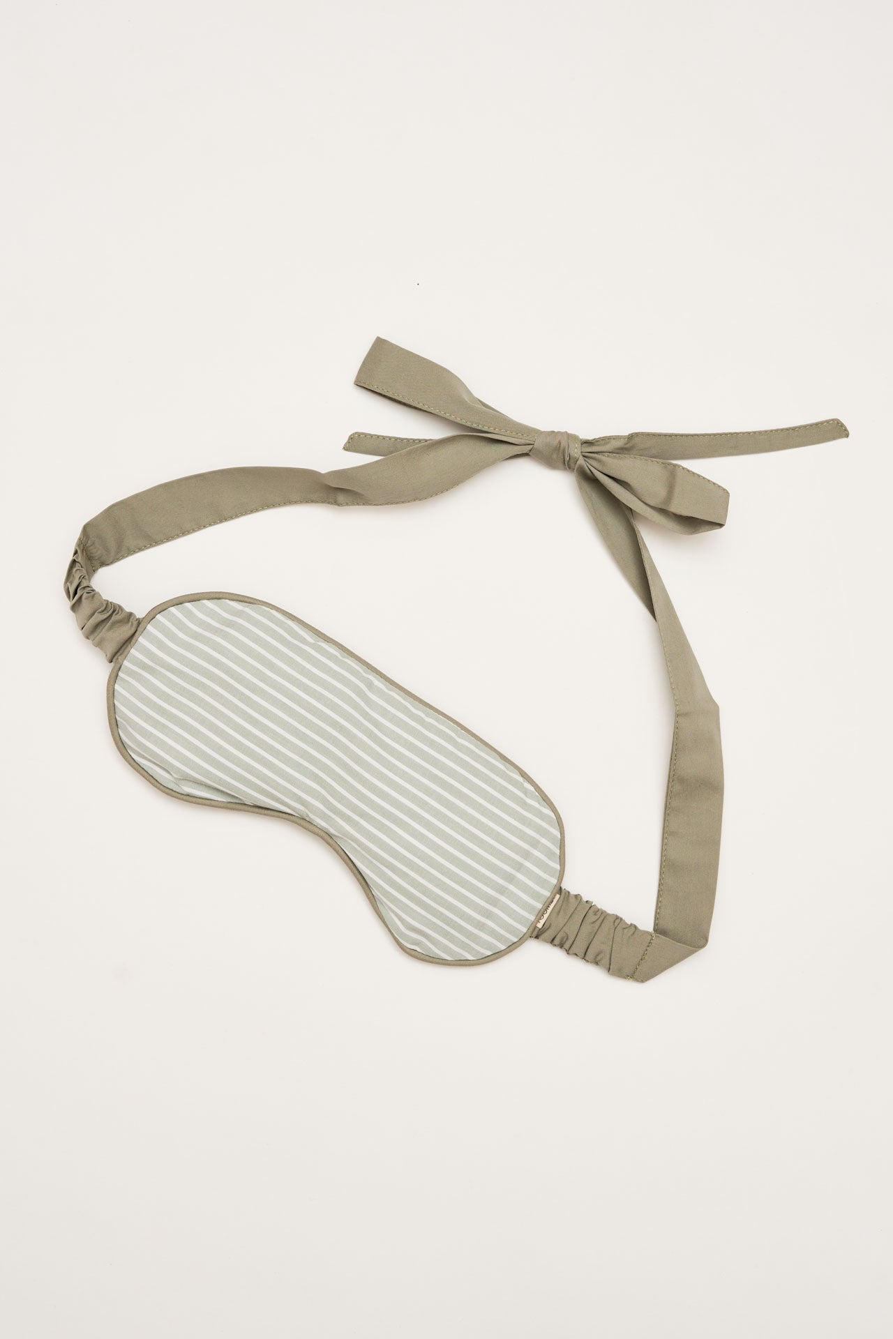 eye mask - RAHA - striped - sage green