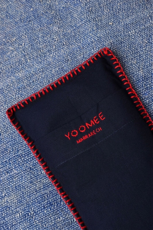 eye pillow - RAHA hbik - marine/red