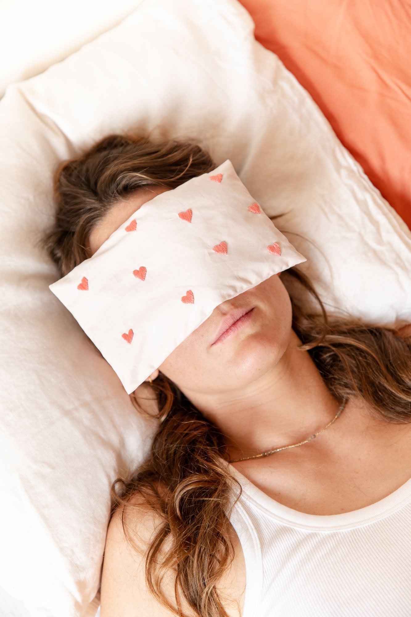 eye pillow - RAHA hearts - rose