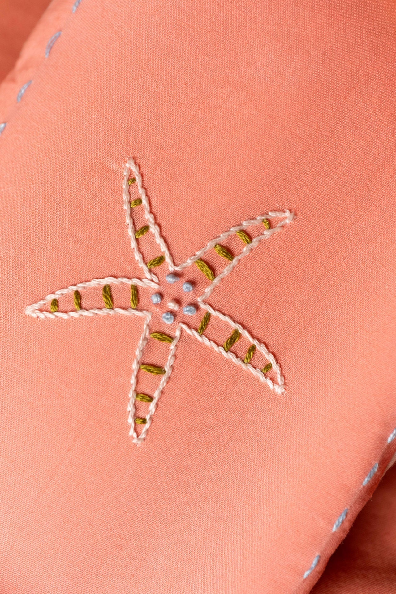 eye pillow - RAHA embroidery - seastar