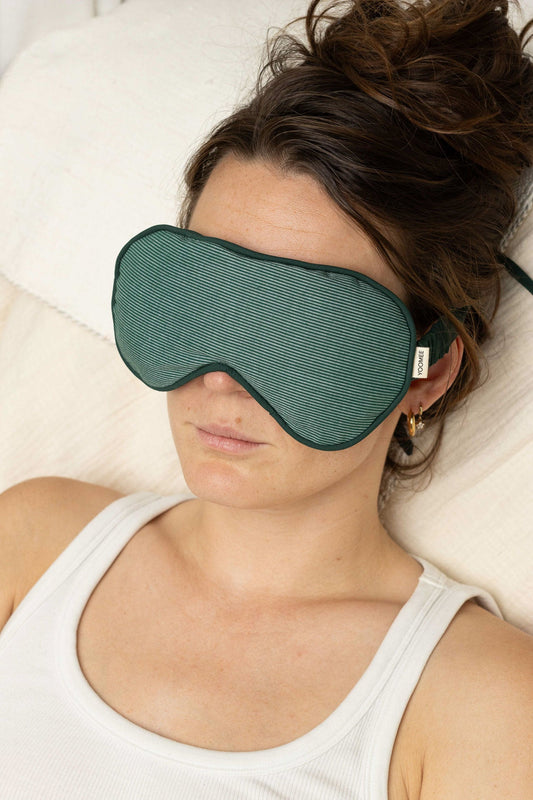 eye mask - RAHA - lines - green