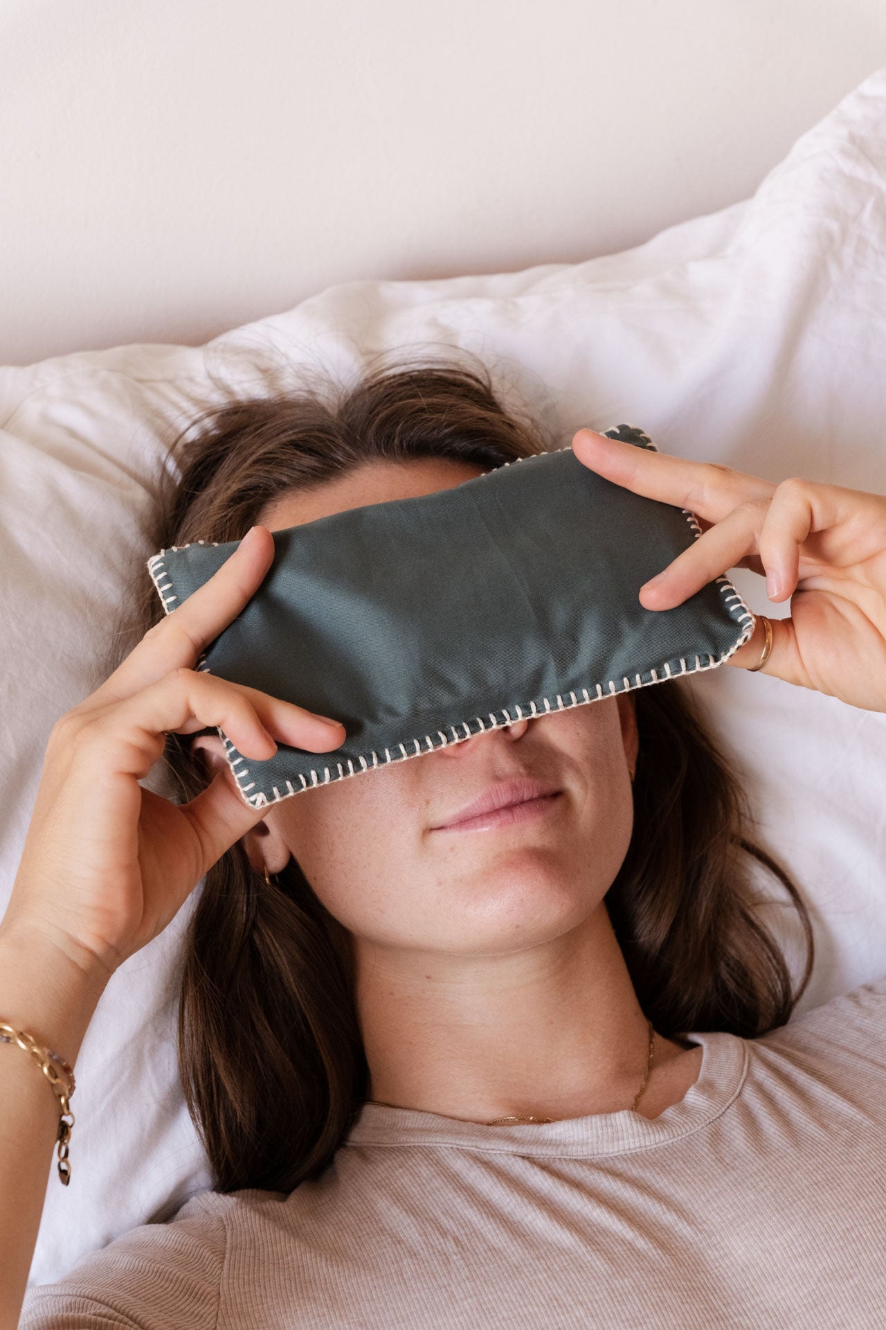eye pillow - RAHA hbik - aqua green