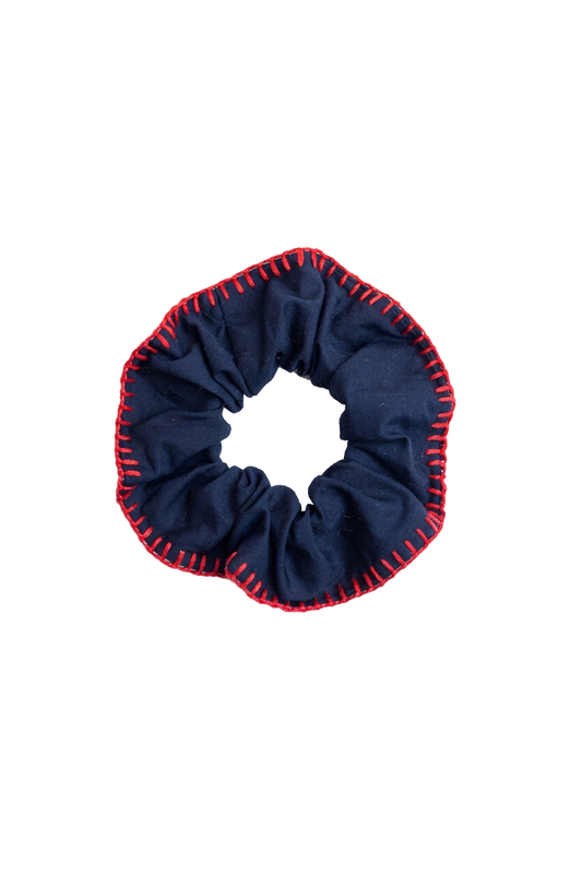 scrunchie - MEDINA cotton - marine/red hbik