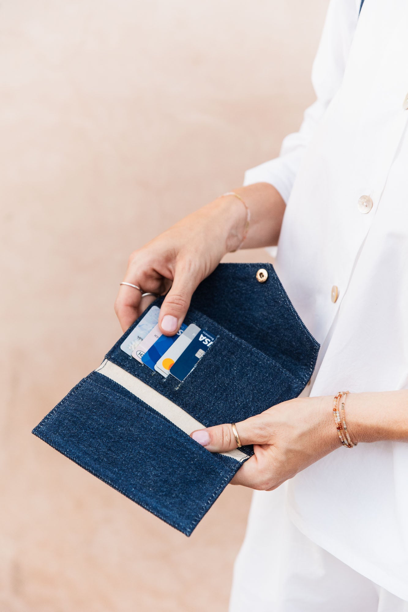 flip wallet - DENYA - denim