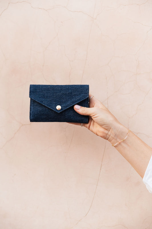 flip wallet - DENYA - denim