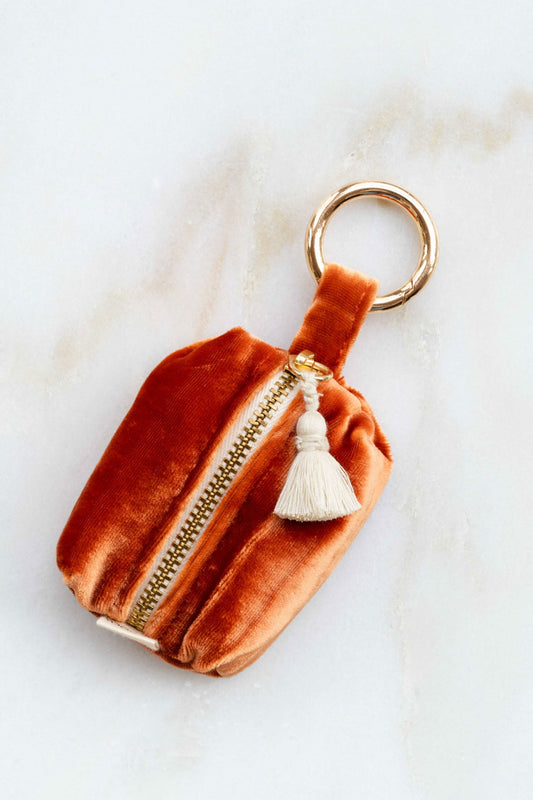 velvet wallet - FLOOSI - brick