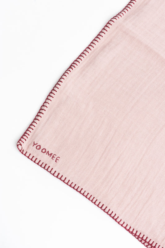 foulard - AZIZA muslin - rose/bordeaux