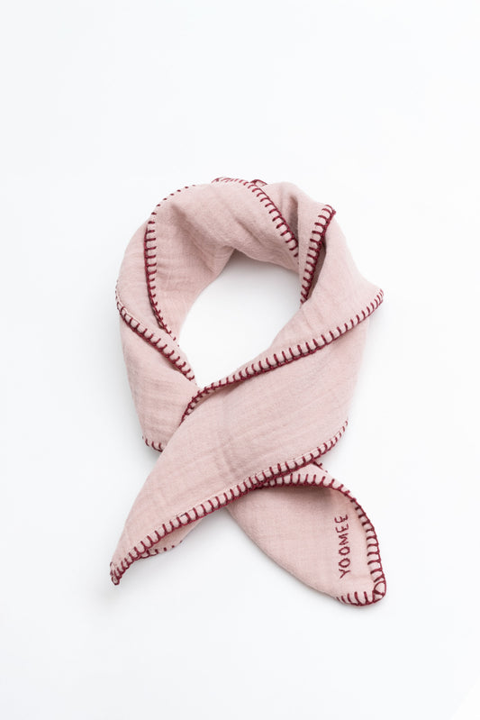 foulard - AZIZA muslin - rose/bordeaux