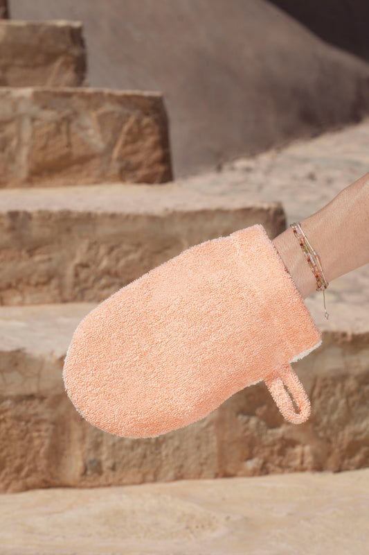 washing glove - SAIDA - beige/peach