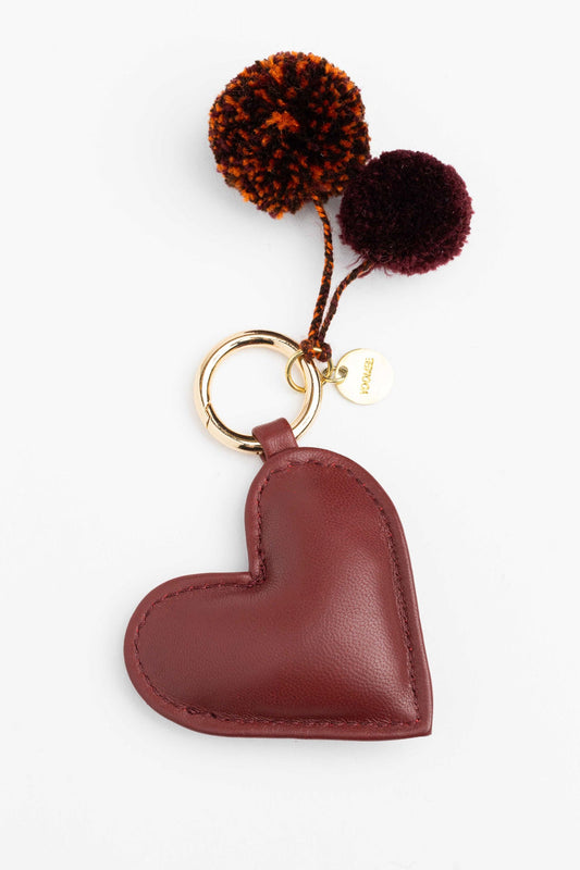 heart pendant - NAIMA - cherry red