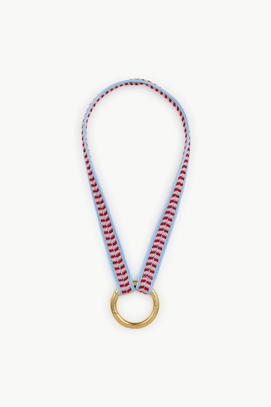 keychain band mini - ZAHRA - blush & blue