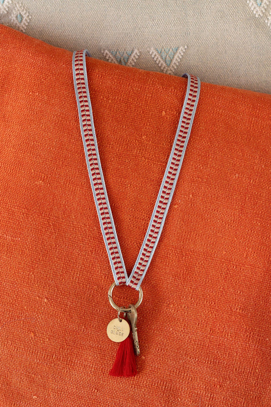 keychain band - ZAHRA - blush & blue