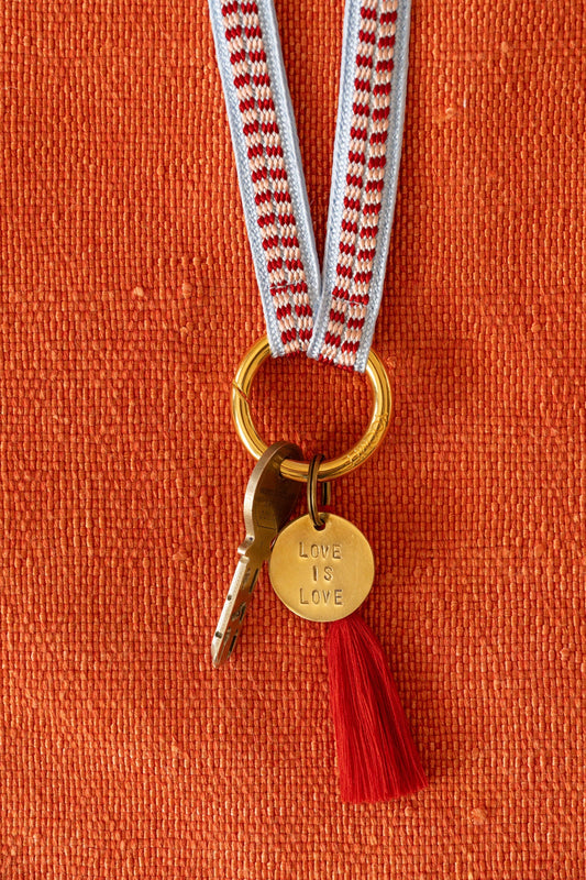 keychain band - ZAHRA - blush & blue