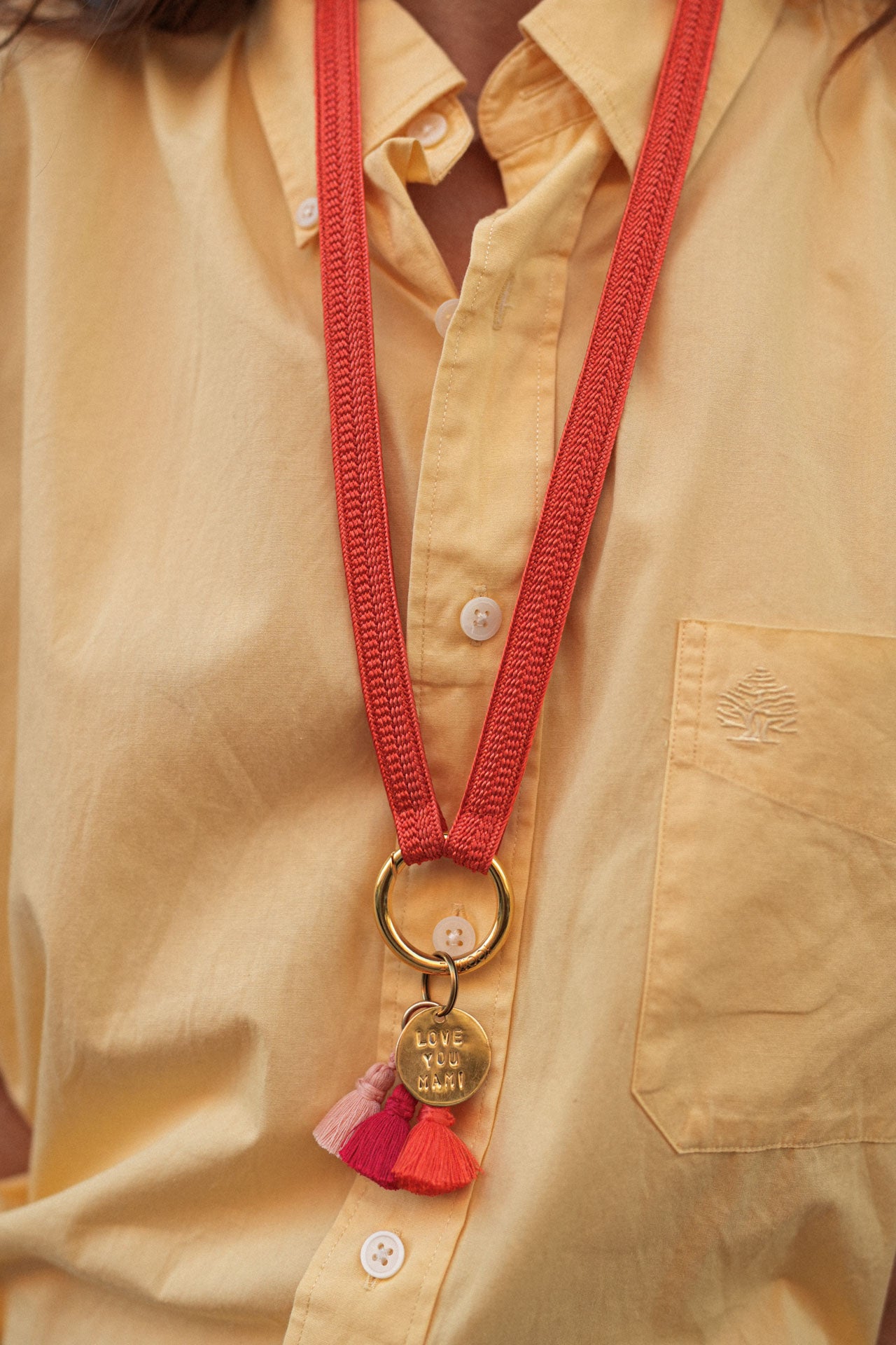 keychain band - ZAHRA - coral