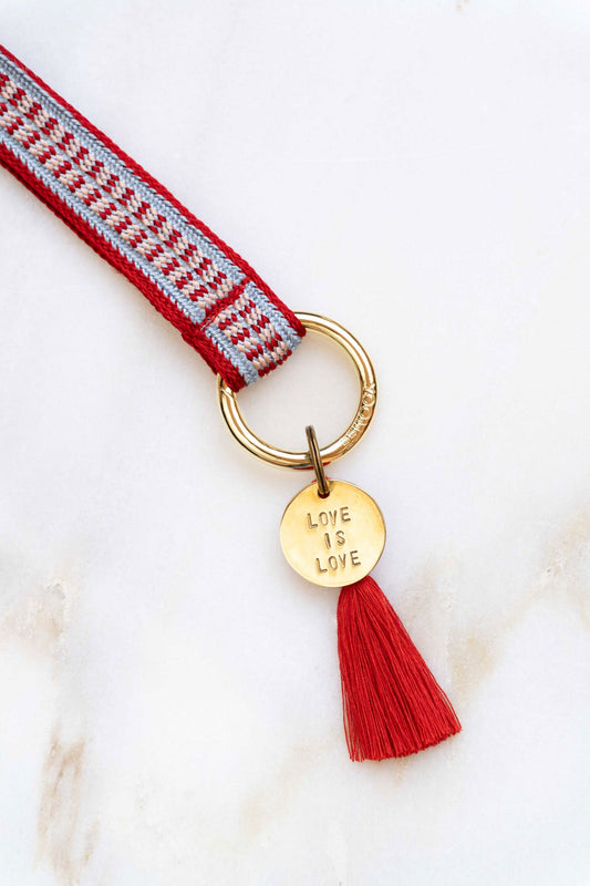 keychain loop - ZAHRA - blush & blue