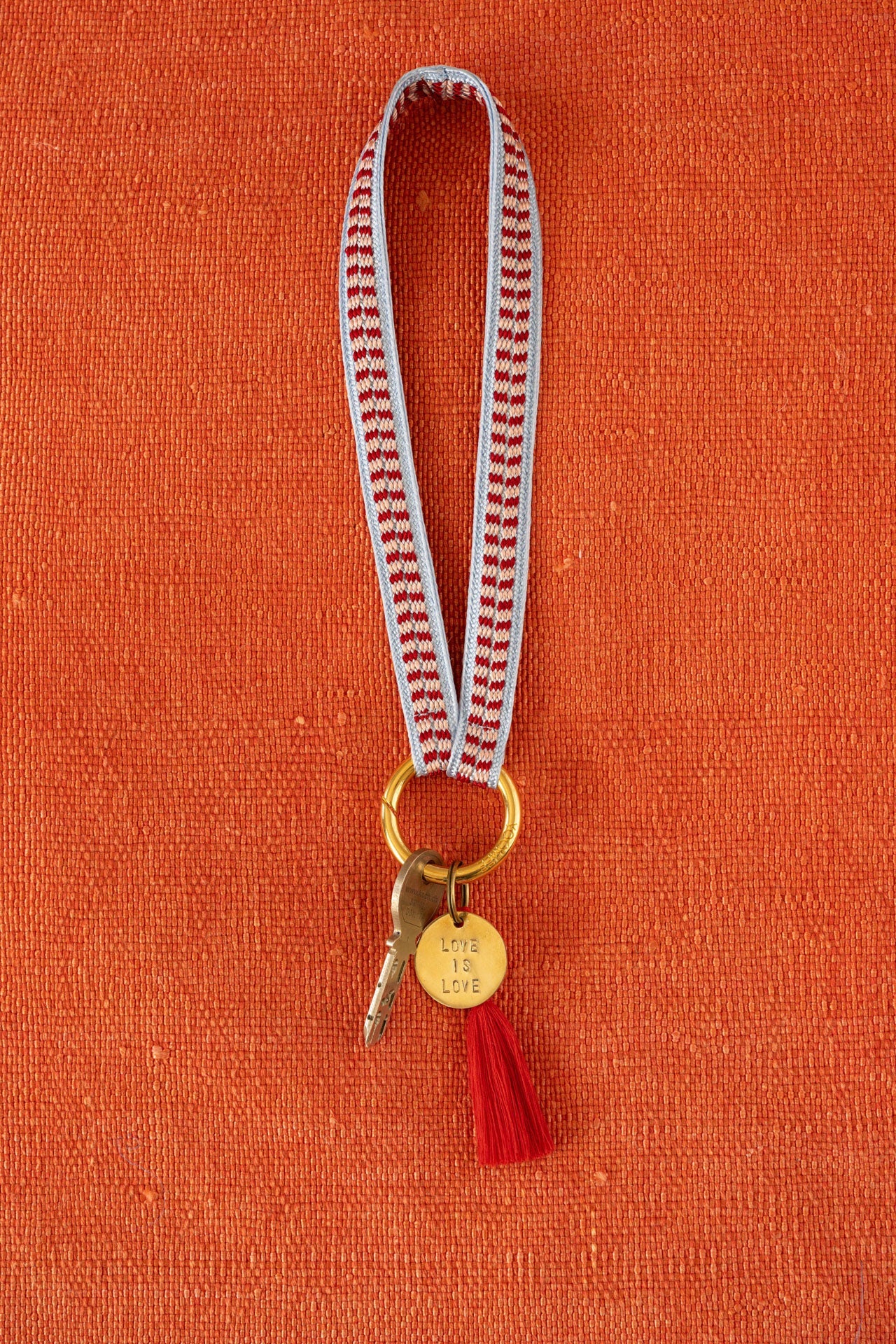 keychain band mini - ZAHRA - blush & blue