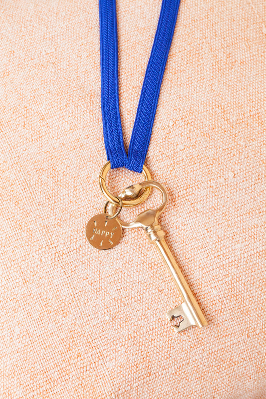 key tag - mini - happy
