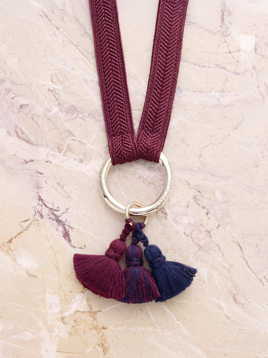 tassel trio - SHOUSHA - bordeaux, marine, blood moon