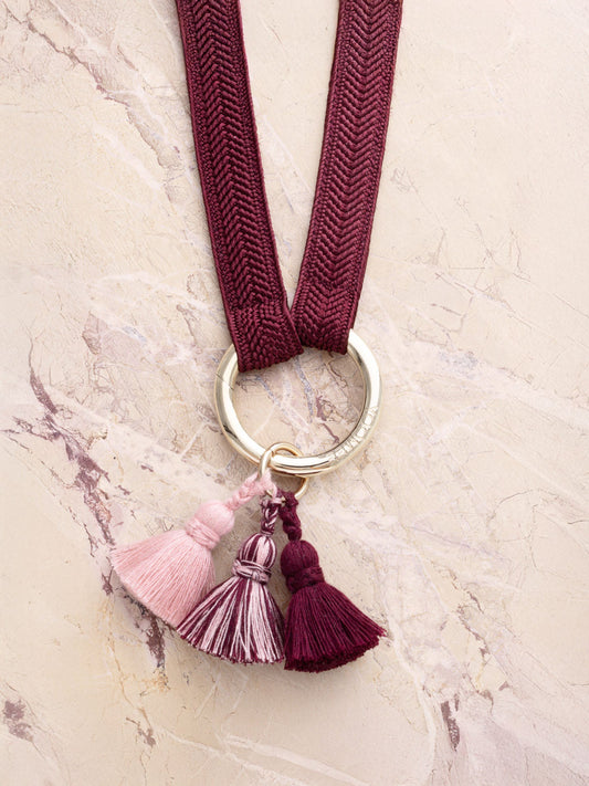 tassel trio - SHOUSHA - rose, bordeaux, cherry blossom