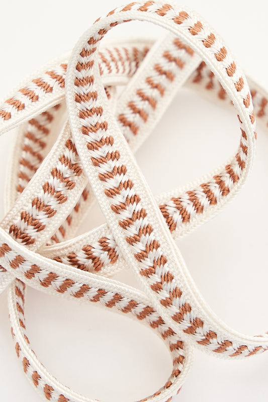 YOOMEE keychain band geflochten weiss/braun