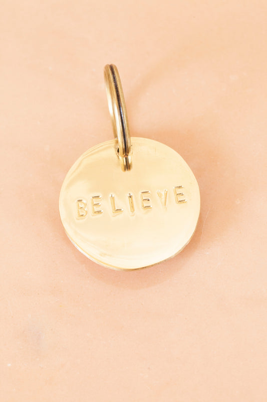 key tag - mini - believe