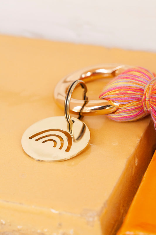 key tag - mini - rainbow