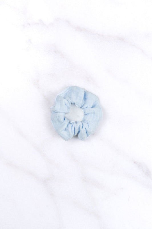kids scrunchie - MEDINA muslin - light blue