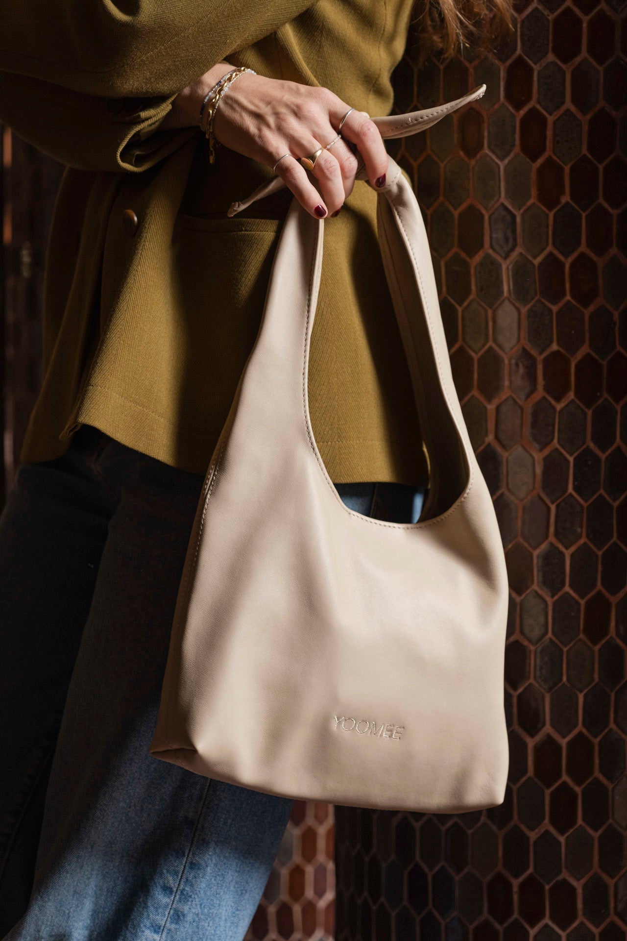 knot bag - NAIMA - creme
