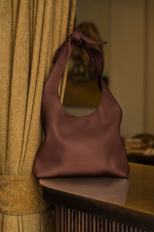 knot bag - NAIMA - mocca