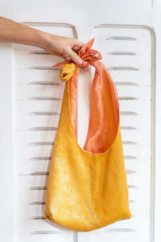 bag - LATIFA glossy - coral/yellow