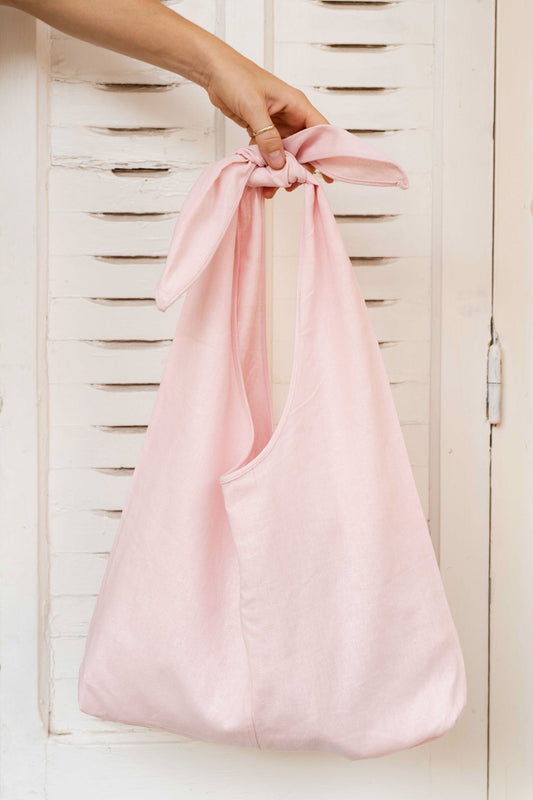 bag - LATIFA linen - rose