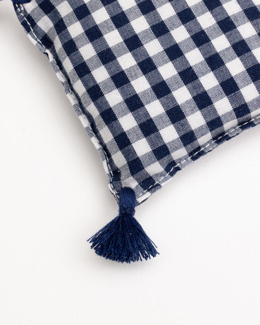 lavender bag - ZAKIA checked - dark blue