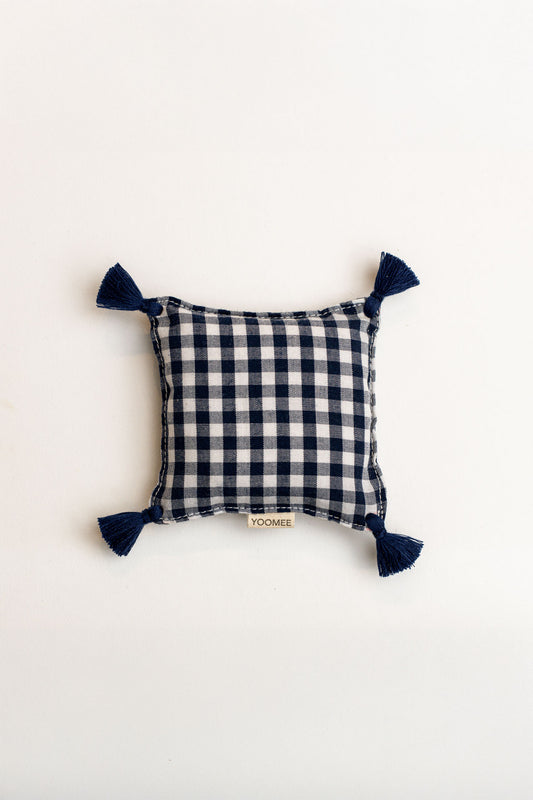 lavender bag - ZAKIA checked - dark blue