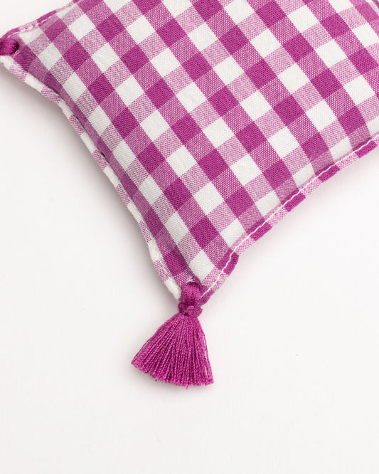 lavender bag - ZAKIA checked - fuchsia