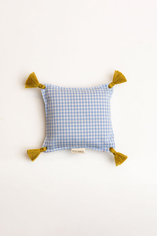 lavender bag - ZAKIA checked - light blue
