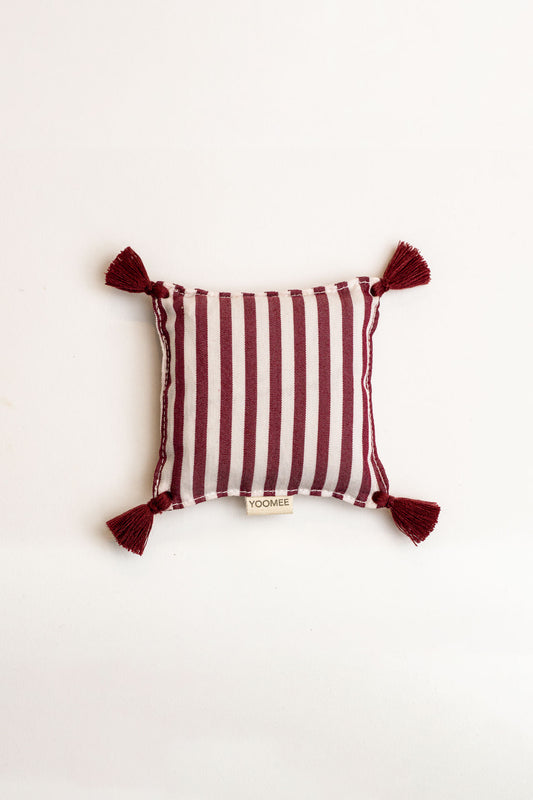 lavender bag - ZAKIA stripes - dark red/white
