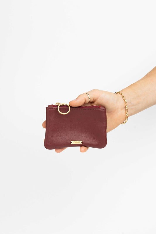 micro wallet - NAIMA - cherry red